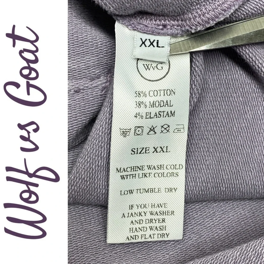 NWOT WOLF VS GOAT‎ ELEVATED LUXE LAVENDER PURPLE HOODIE ITALY RESORTWEAR XXL